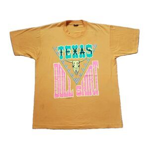 Vintage 90s Texas Bull Shirt Size XL Single Stitch USA Made Mens T-Shirt 1990